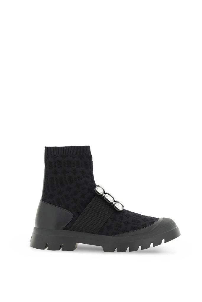 商品Roger Vivier|Roger vivier fabric walky viv' socks ankle boots,价格¥5501,第1张图片