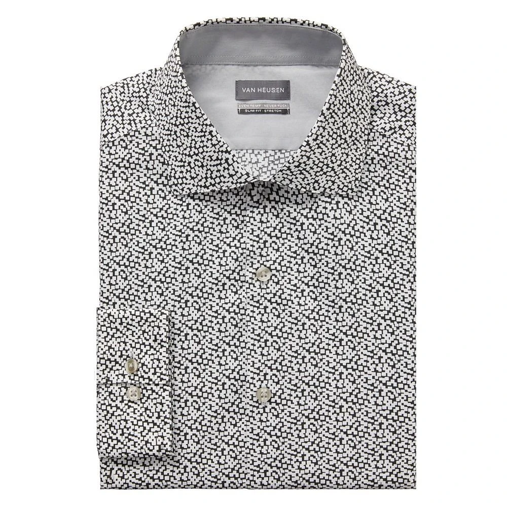 商品Van Heusen|Men's Even Temp Never Tuck Slim Fit Dress Shirt,价格¥209,第3张图片详细描述