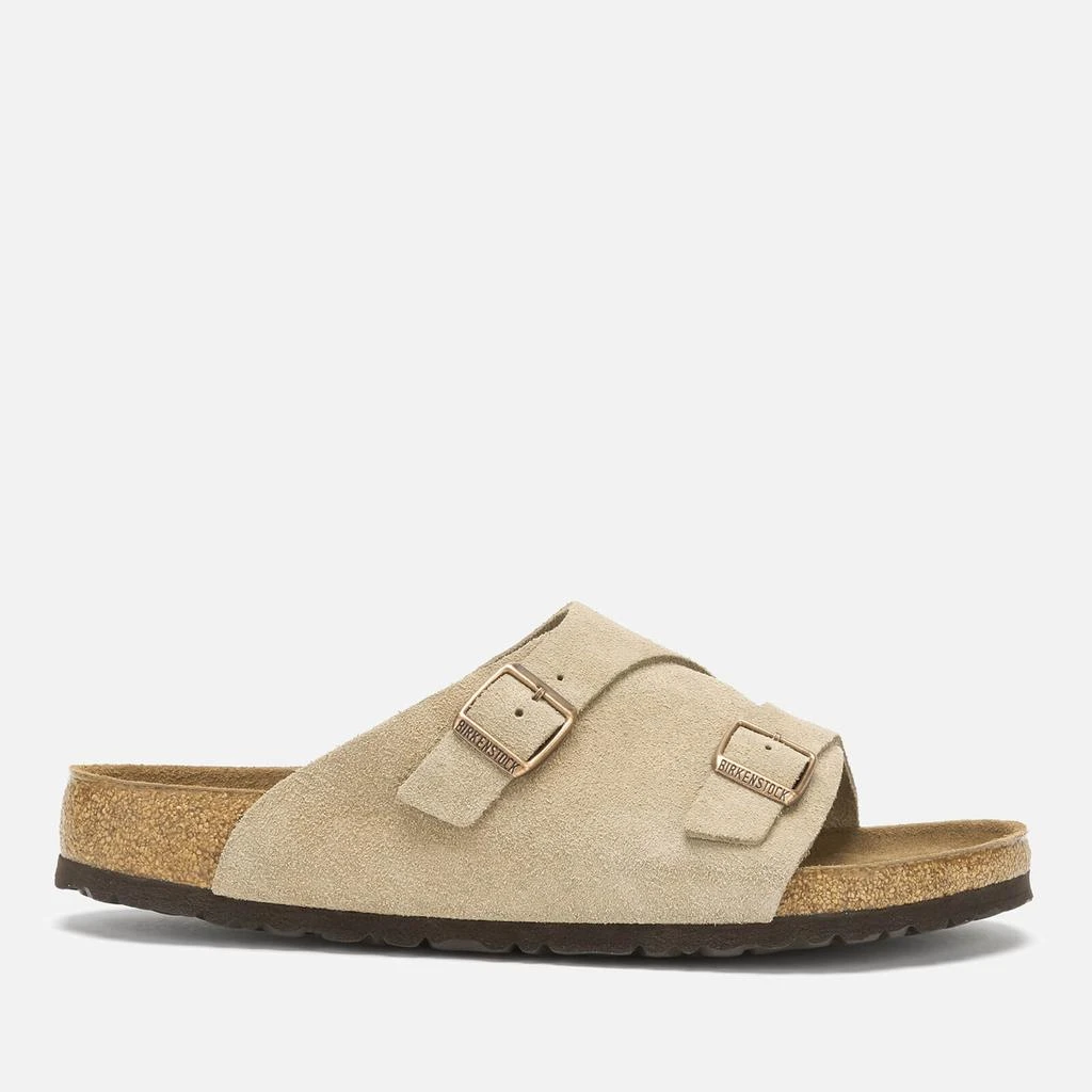 商品Birkenstock|Birkenstock Men's Zurich Sfb Suede Slide Sandals - Taupe,价格¥840,第1张图片