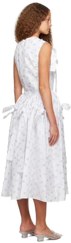 商品CHOPOVA LOWENA|SSENSE Exclusive White Wedding Carve Bow Midi Dress,价格¥11735,第3张图片详细描述