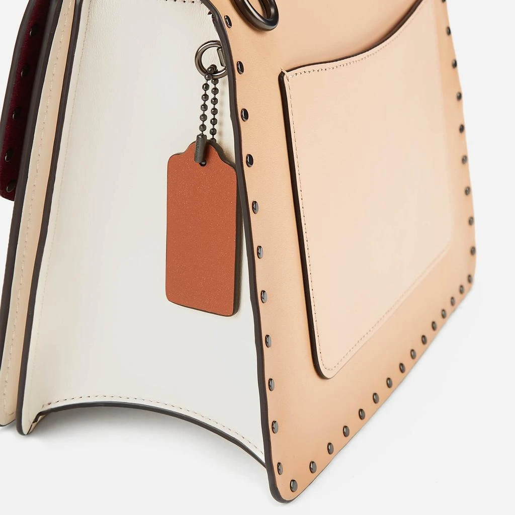 商品Coach|Coach Women's Coated Canvas Parker Top Handle Satchel with Rivets - Tan Beechwood,价格¥2593,第4张图片详细描述