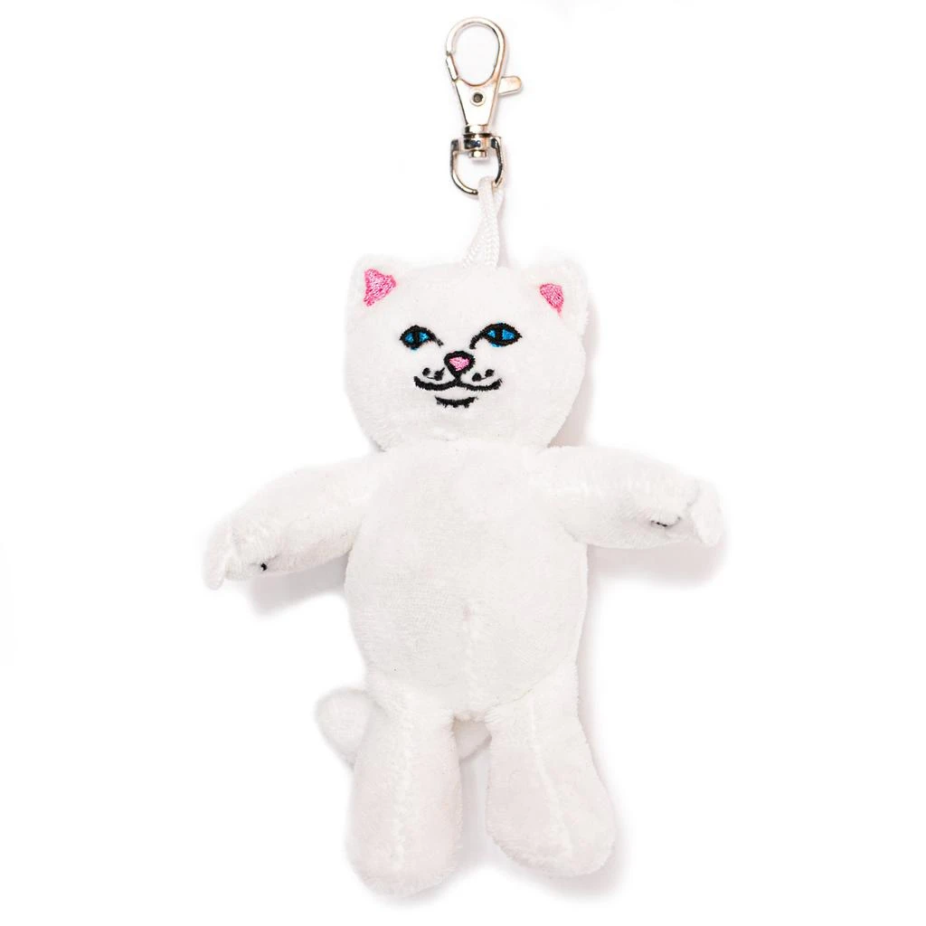 商品RIPNDIP|Lord Nermal Plush Keychain (White),价格¥62,第5张图片详细描述