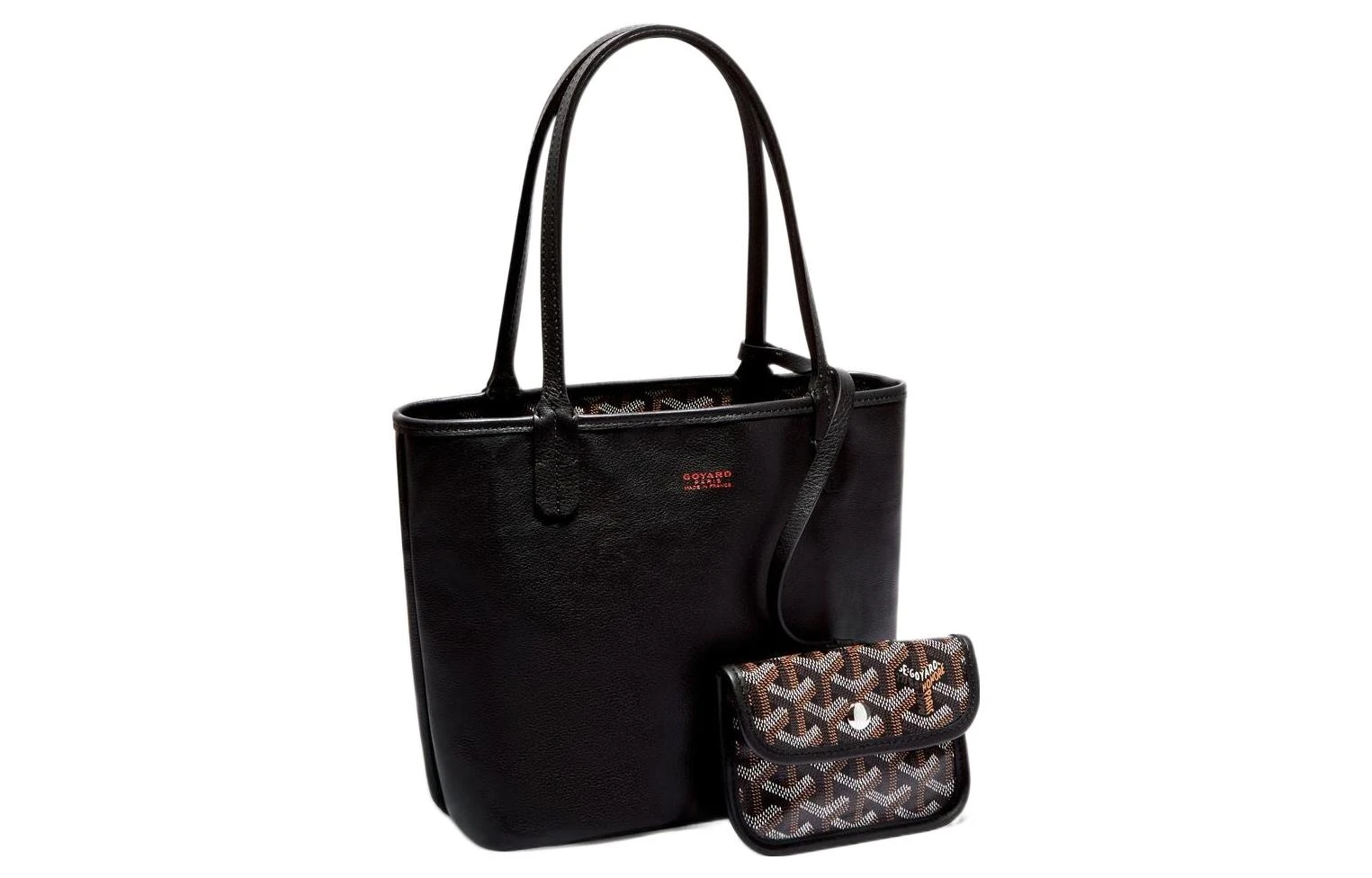 商品[国内直发] Goyard|Anjou 双面双色Y字老花满印 帆布拼牛皮 子母包托特包购物袋 单肩包手提包 迷你 女款 11色可选,价格¥18790,第1张图片