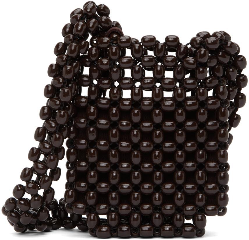 商品Lemaire|Brown Wood Pearl Bag,价格¥1828,第1张图片