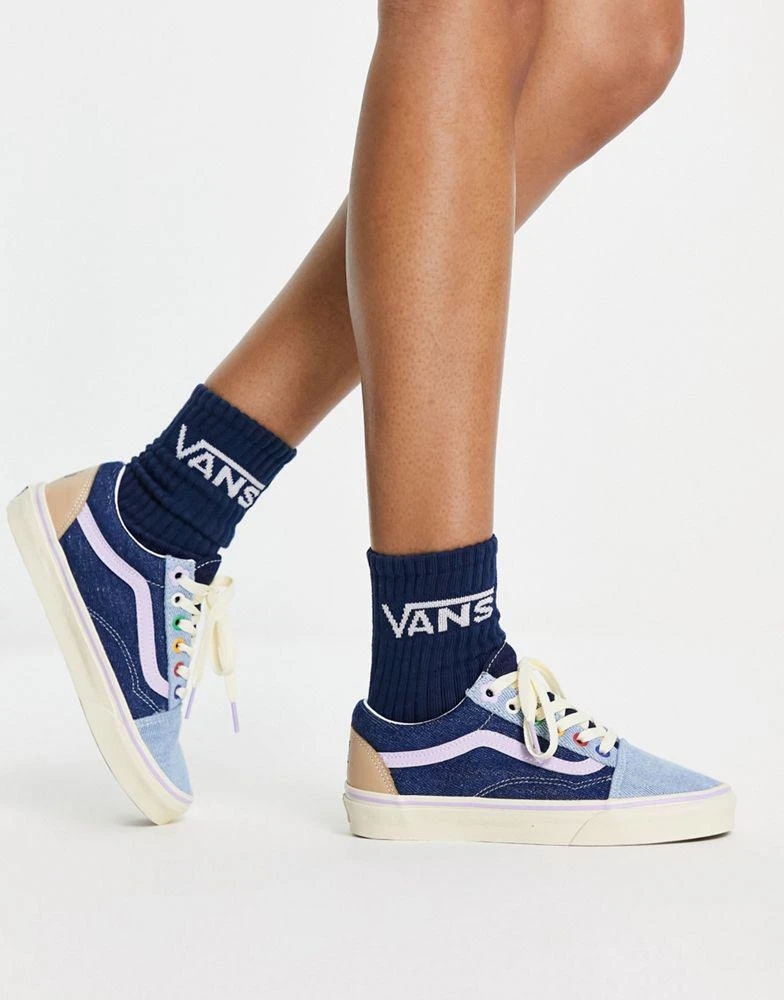 商品Vans|Vans Old Skool trainers in demin blue,价格¥547,第3张图片详细描述