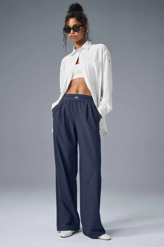 商品Alo|Suit Up Trouser (Long) - Navy,价格¥677,第1张图片