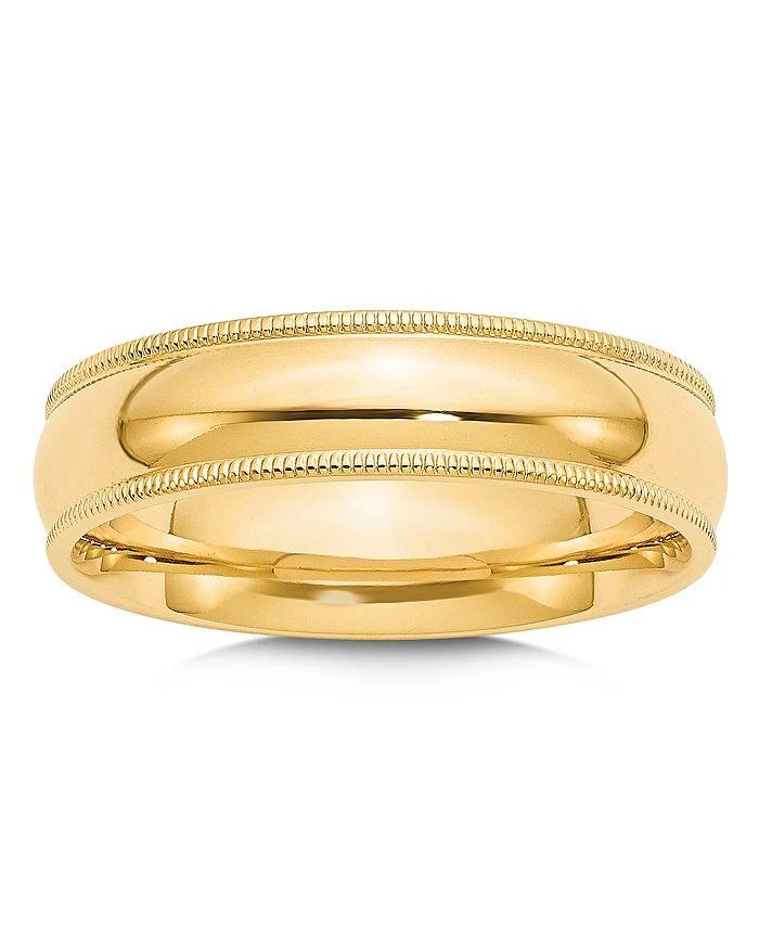 商品Bloomingdale's|Men's 6mm Milgrain Comfort Fit Wedding Band in 14K Yellow Gold - Exclusive,价格¥2755,第1张图片
