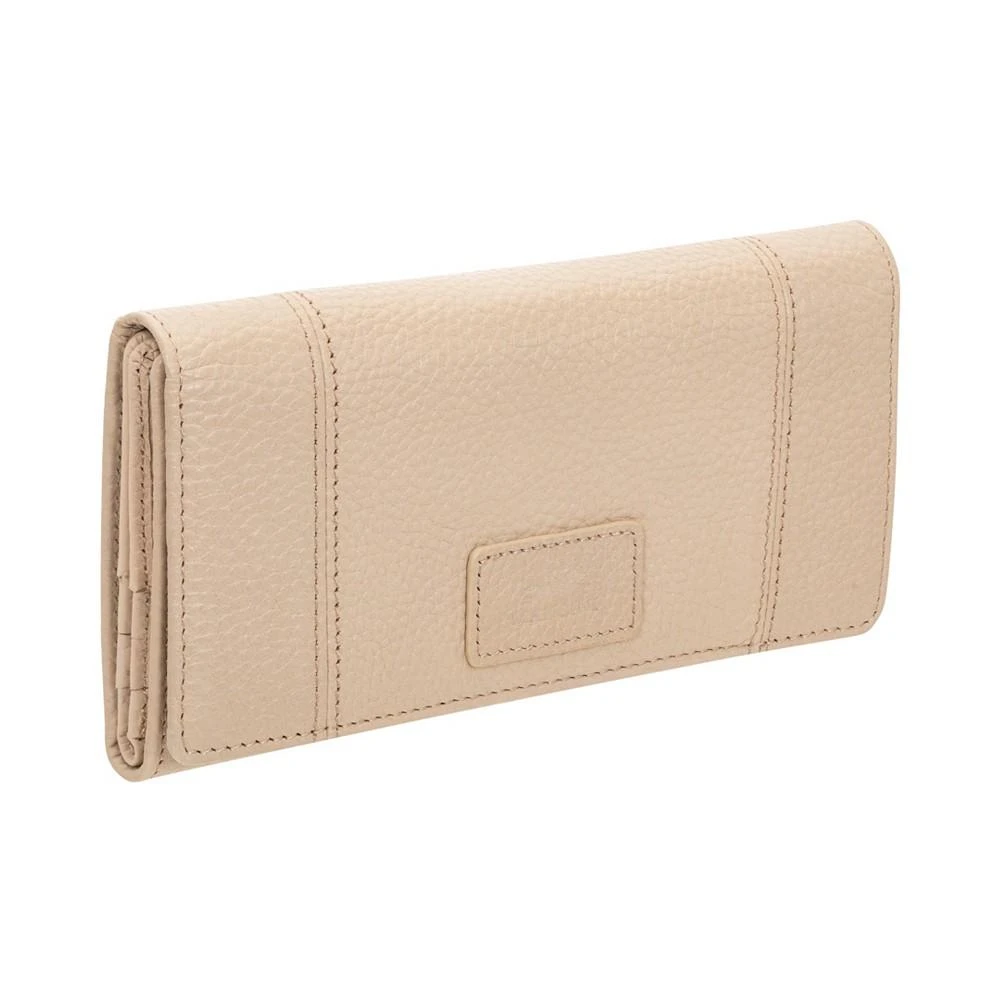商品Mancini Leather Goods|Women's Pebbled Collection RFID Secure Trifold Wing Wallet,价格¥551,第2张图片详细描述