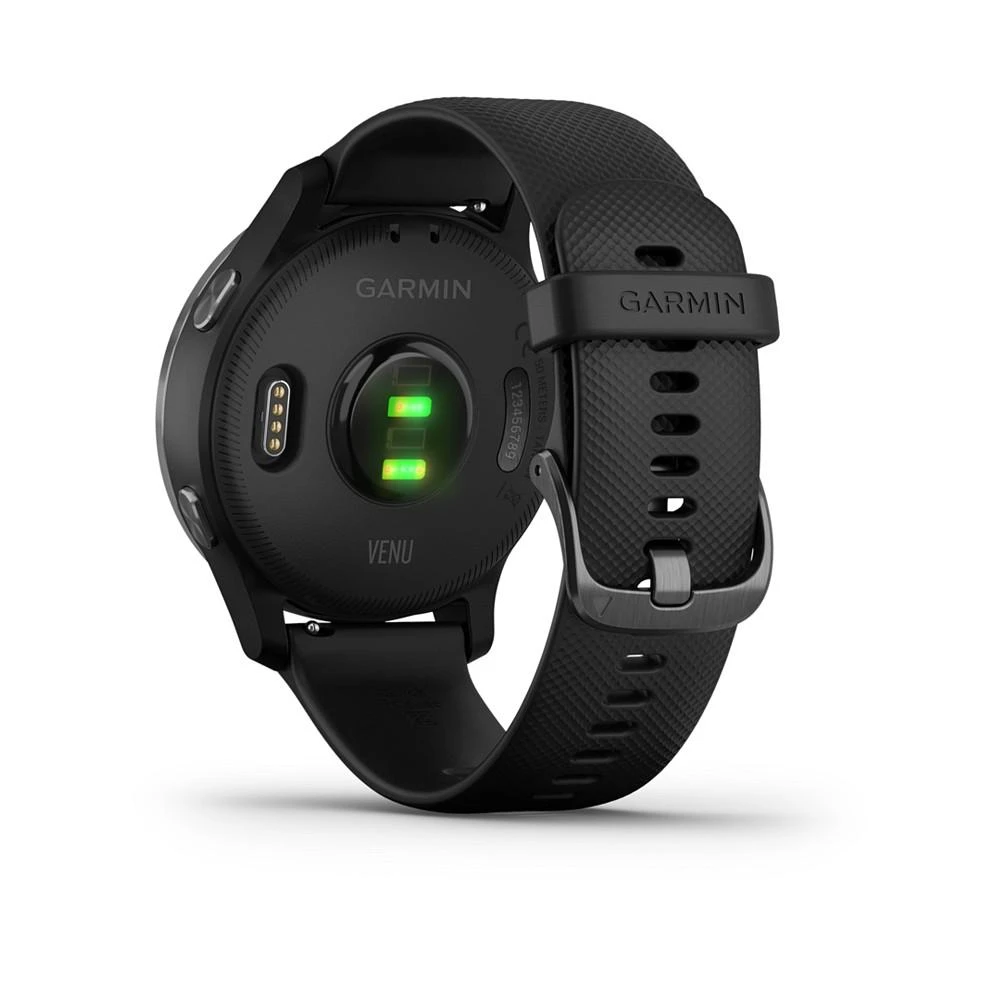 商品Garmin|Unisex Venu Black Silicone Strap Touchscreen Smart Watch 43mm,价格¥2619,第2张图片详细描述