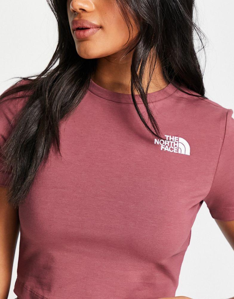 商品The North Face|The North Face cropped tight fit t-shirt in Wild Ginger Exclusive at ASOS,价格¥266,第6张图片详细描述