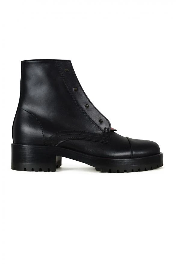 商品Valentino|Luxury shoes for women valentino combat boots in black leather,价格¥4537,第1张图片