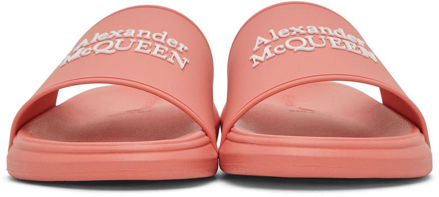 商品Alexander McQueen|Pink Pool Slides,价格¥2674,第4张图片详细描述