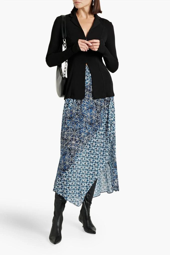 商品Maje|Asymmetric printed voile midi skirt,价格¥1172,第2张图片详细描述