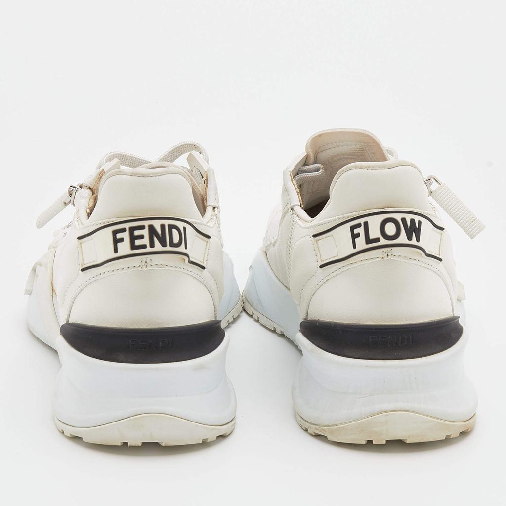 Fendi Off White Leather Fendi Flow Sneakers Size 38.5商品第5张图片规格展示