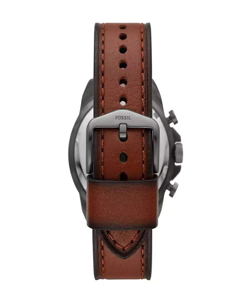 商品Fossil|Men's Bronson Chronograph Brown Leather Strap Watch 44mm,价格¥1347,第2张图片详细描述