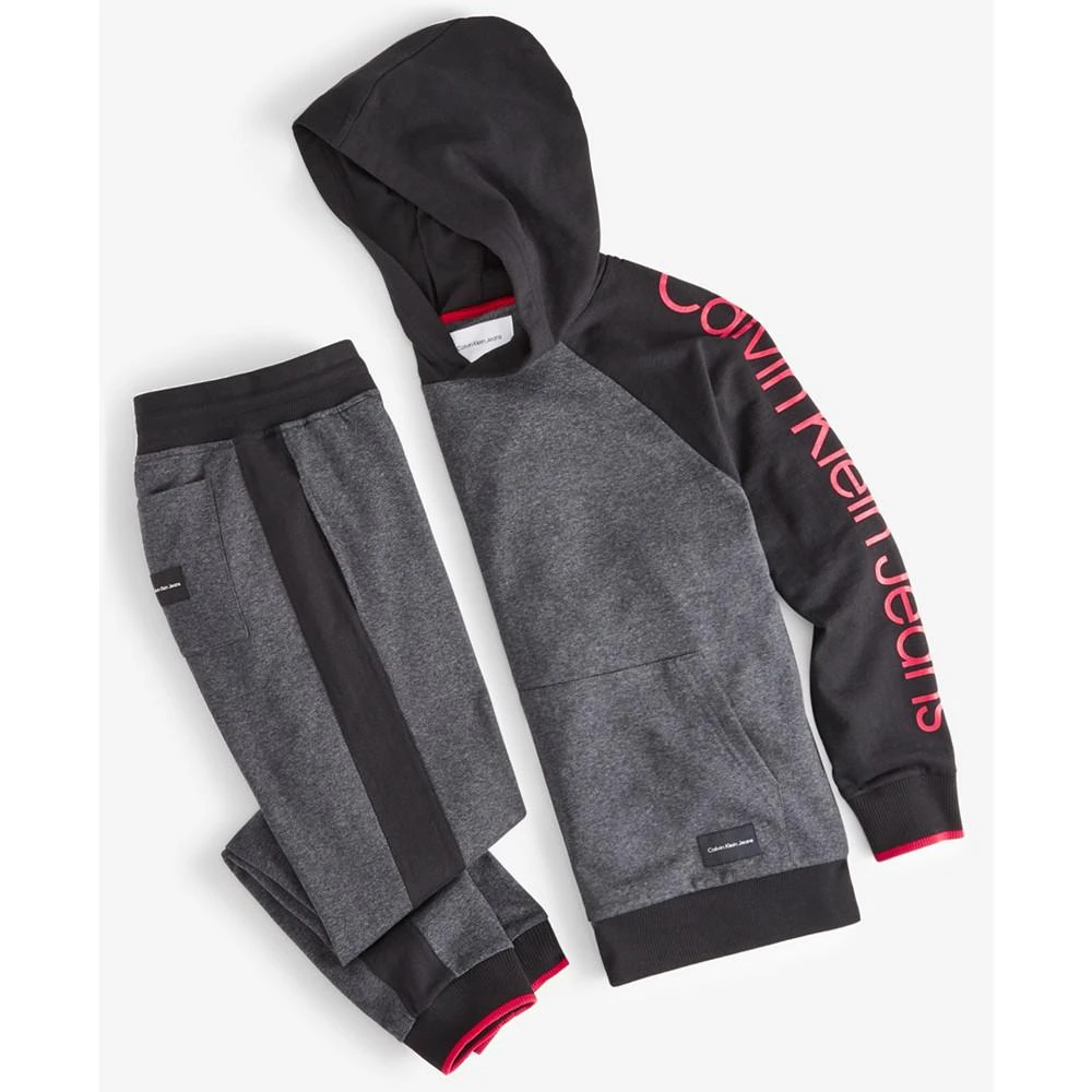 商品Calvin Klein|Big Boys Blocked Pullover Hoodie,价格¥131,第4张图片详细描述