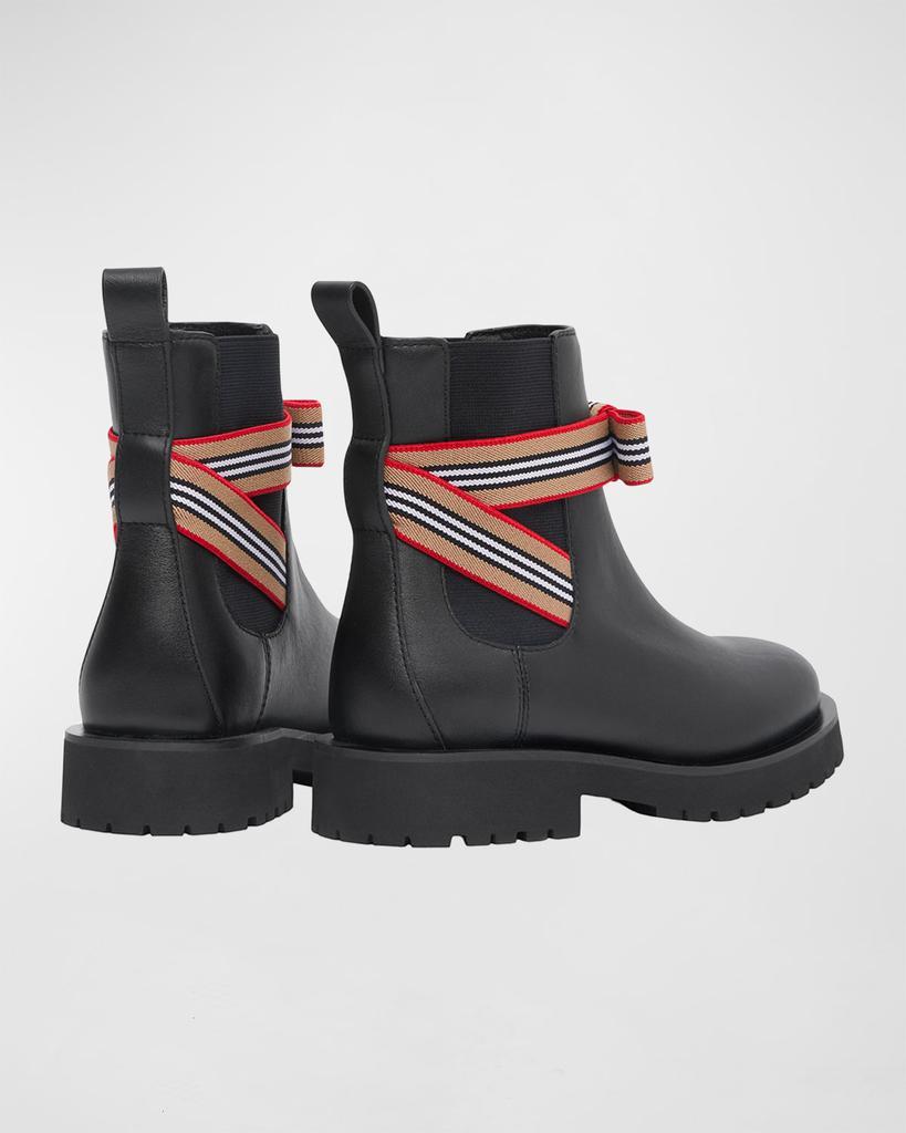 商品Burberry|Girl's Dearington Icon Stripe Boots, Toddlers/Kids,价格¥3452,第6张图片详细描述