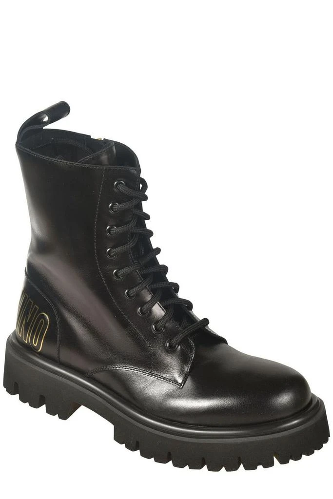 商品Moschino|Moschino Logo-Embossed Lace-Up Boots,价格¥3755,第2张图片详细描述