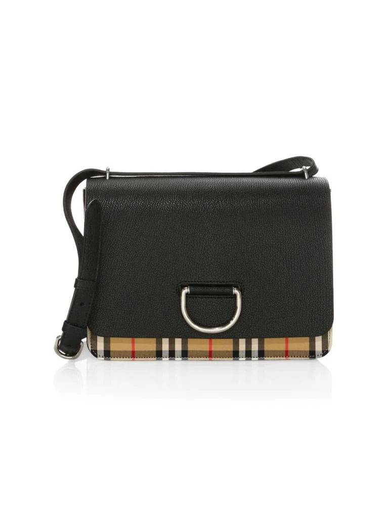 商品Burberry|Medium D-Ring Vintage Check & Leather Crossbody Bag,价格¥12589,第1张图片