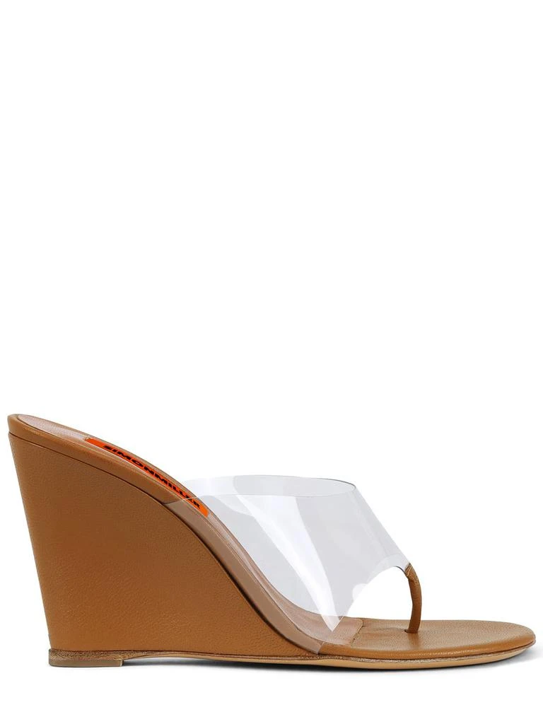 商品Simon Miller|100mm Ghost Leather & Pvc Wedges,价格¥1940,第1张图片
