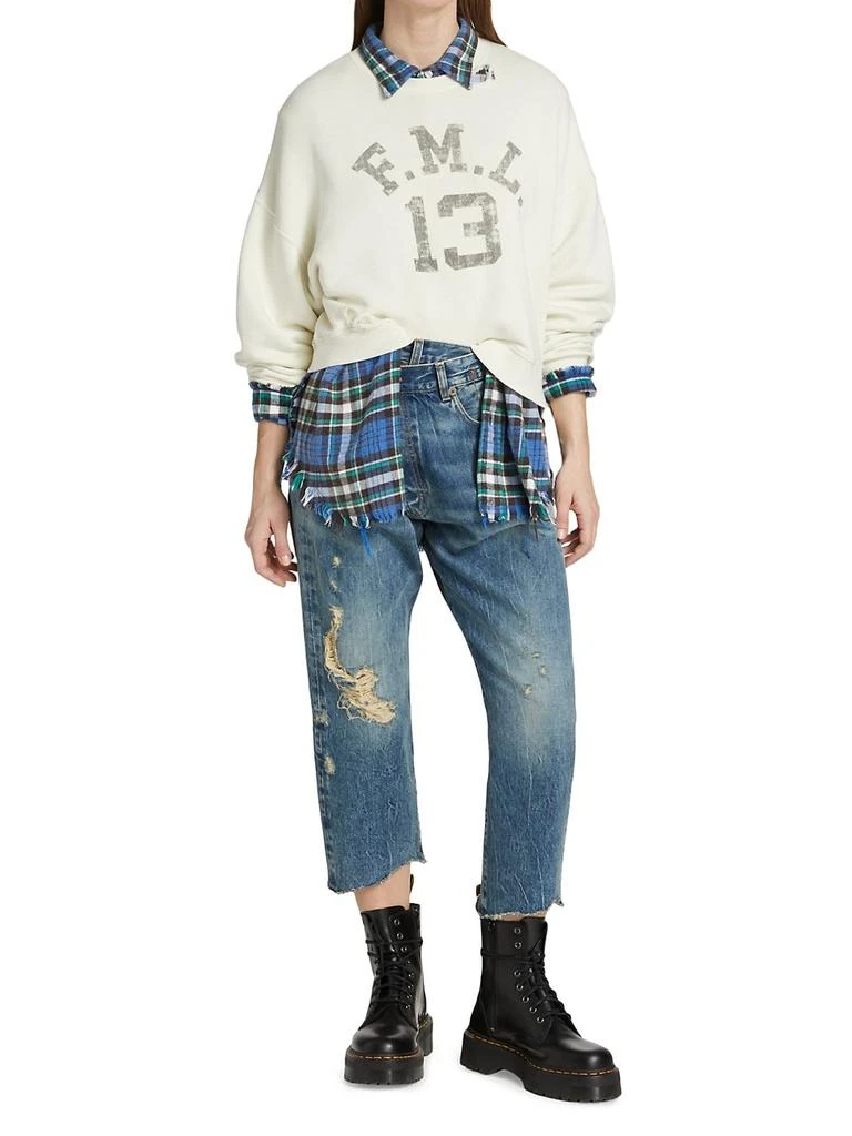 商品R13|Crossover Distressed Jeans,价格¥1786,第2张图片详细描述