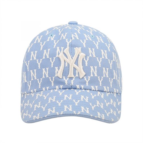【享贝家】MLB Monogram系列棒球帽 男女同款 蓝色（预售款，10天发货）32CPFA111-50S-FREE商品第2张图片规格展示