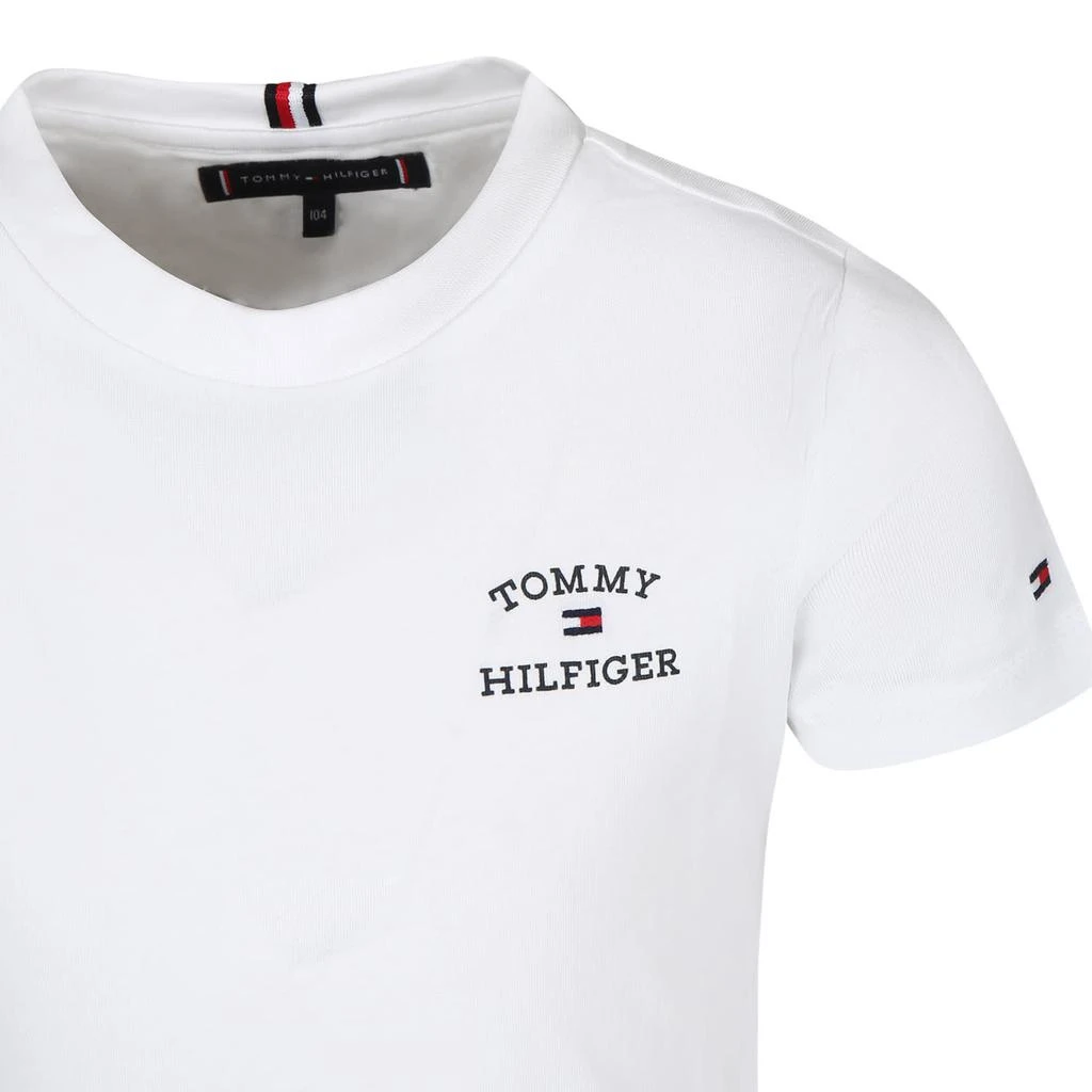 商品Tommy Hilfiger|White T-shirt For Boy With Logo,价格¥551,第3张图片详细描述