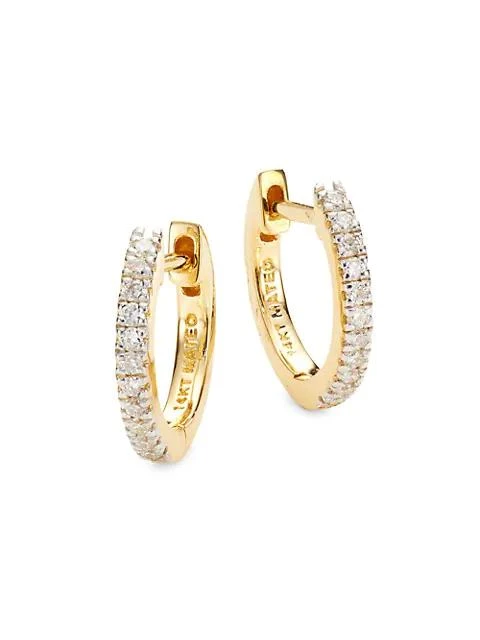 商品MATEO|14K Yellow Gold & Diamond Huggie Hoop Earrings,价格¥4853,第1张图片