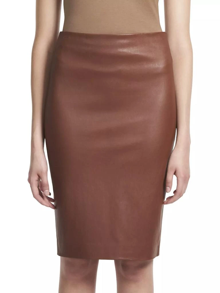 商品Theory|Skinny Leather Pencil Skirt,价格¥3919,第3张图片详细描述