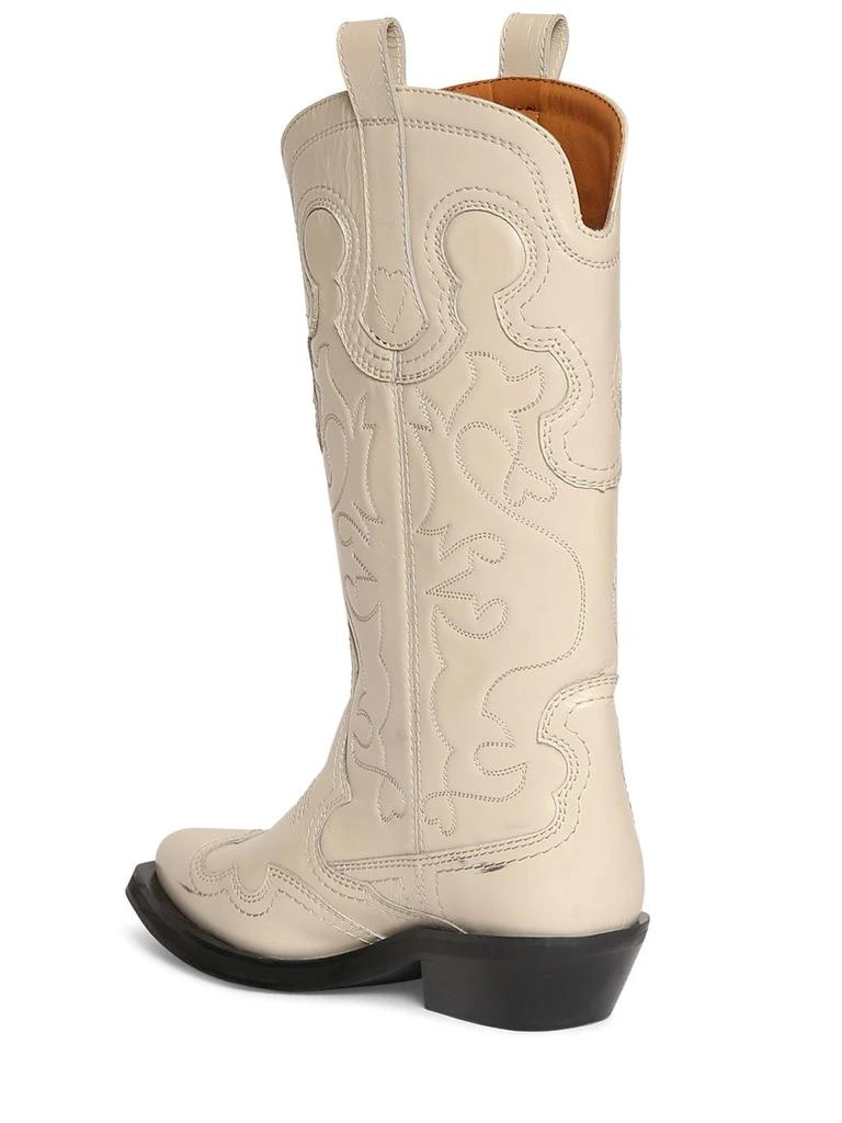 商品Ganni|40mm Mid Shaft Embroidered Western Boots,价格¥6229,第3张图片详细描述