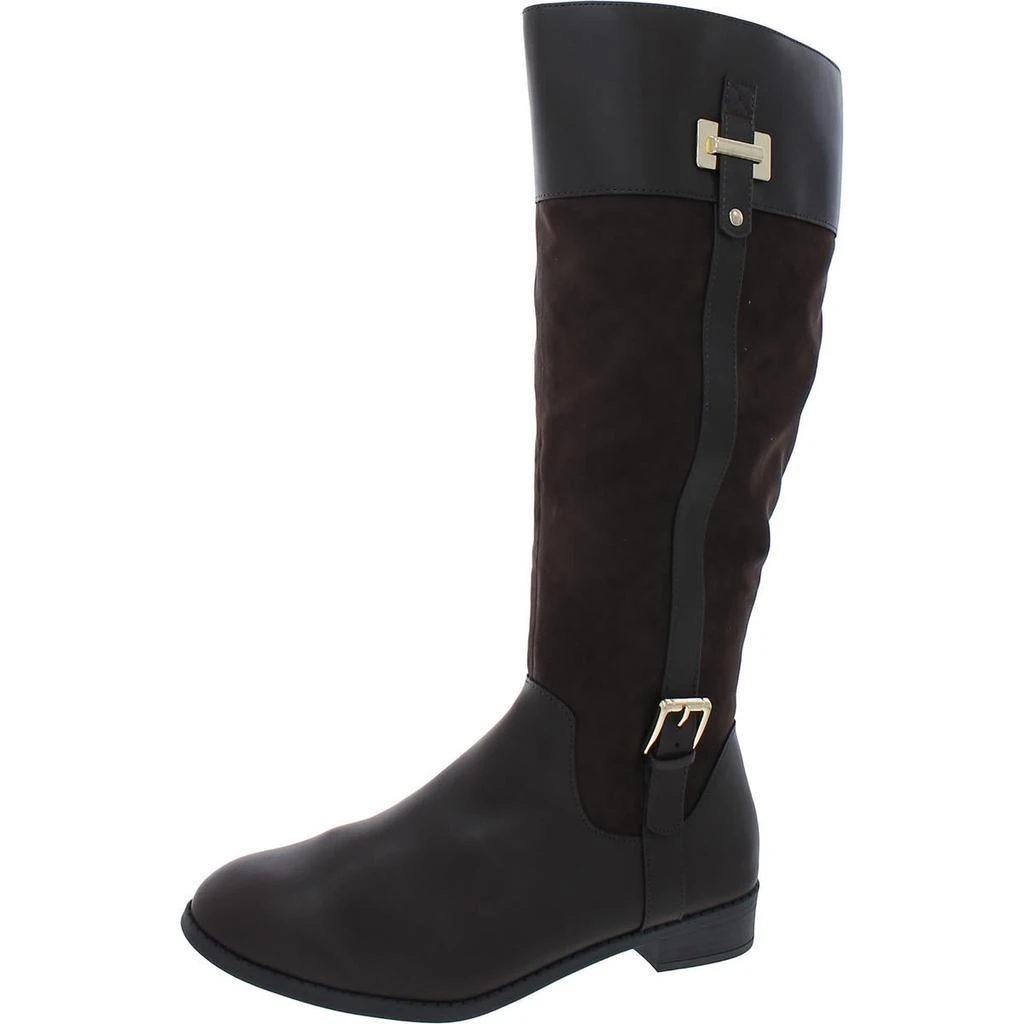 商品Karen Scott|Karen Scott Womens Deliee 2 Faux Leather Riding Boots,价格¥158-¥263,第3张图片详细描述