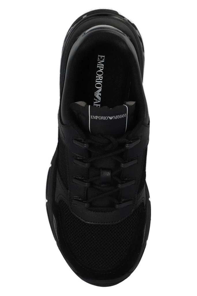 商品Emporio Armani|Emporio Armani Panelled Lace-Up Sneakers,价格¥1385,第4张图片详细描述