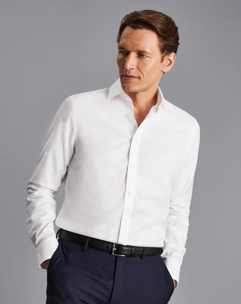 商品Charles Tyrwhitt|Non-Iron Twill Cutaway Slim Fit Shirt,价格¥600,第1张图片