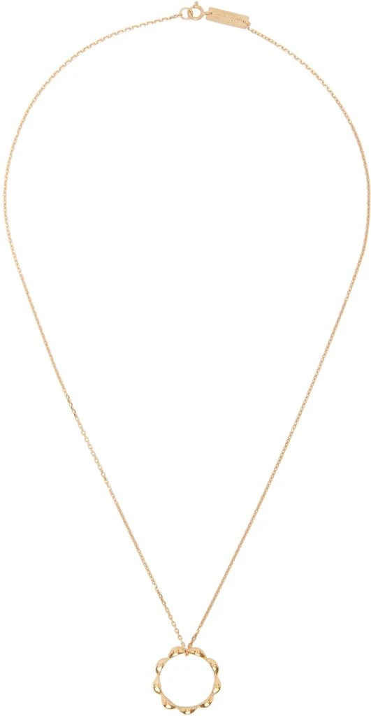 商品MAISON MARGIELA|Gold Timeless Oval Ring Necklace,价格¥3424,第1张图片