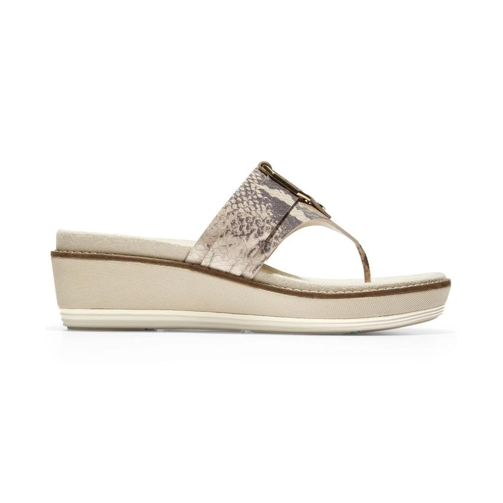 商品Cole Haan|Cole Haan Womens Original Grand Leather Snake Print Flatform Sandals,价格¥246,第2张图片详细描述