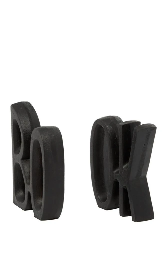 商品VIVIAN LUNE HOME|Black Aluminum Book Bookend - Set of 2,价格¥366,第5张图片详细描述