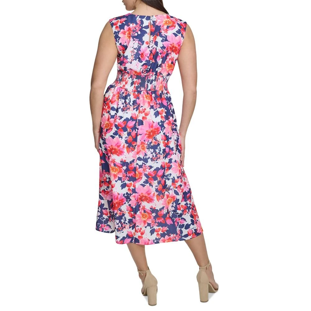 商品Kensie|Women's Floral-Print V-Neck A-Line Dress,价格¥599,第2张图片详细描述