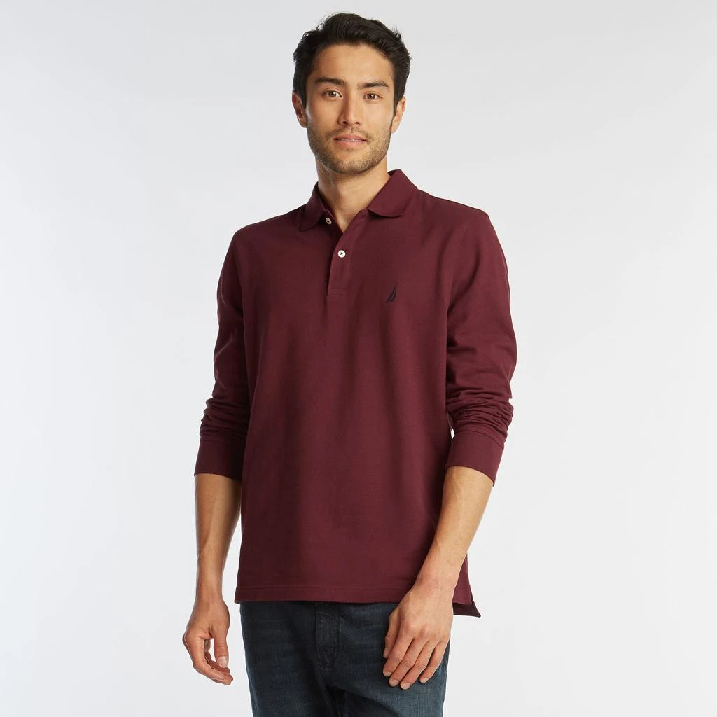 商品Nautica|Nautica Mens Classic Fit Long Sleeve Polo,价格¥137,第1张图片