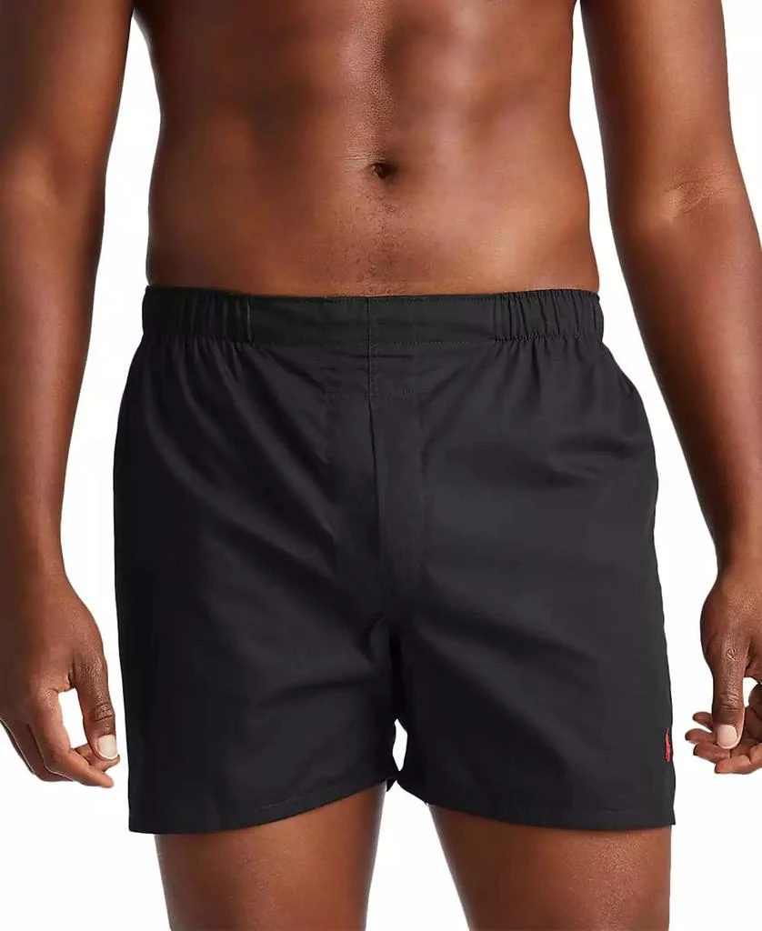 商品Ralph Lauren|Men's 3 Pack Classic Woven Cotton Boxers,价格¥376,第4张图片详细描述