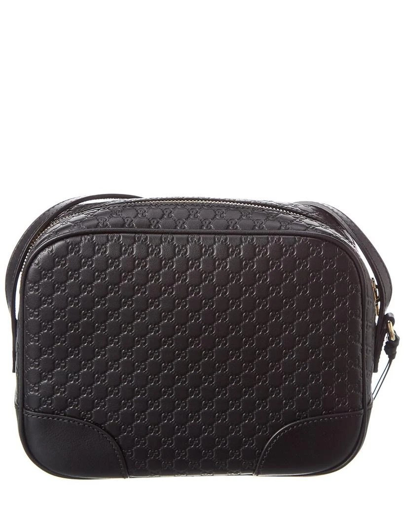 商品Gucci|Gucci GG Leather Crossbody, Black,价格¥10570,第2张图片详细描述