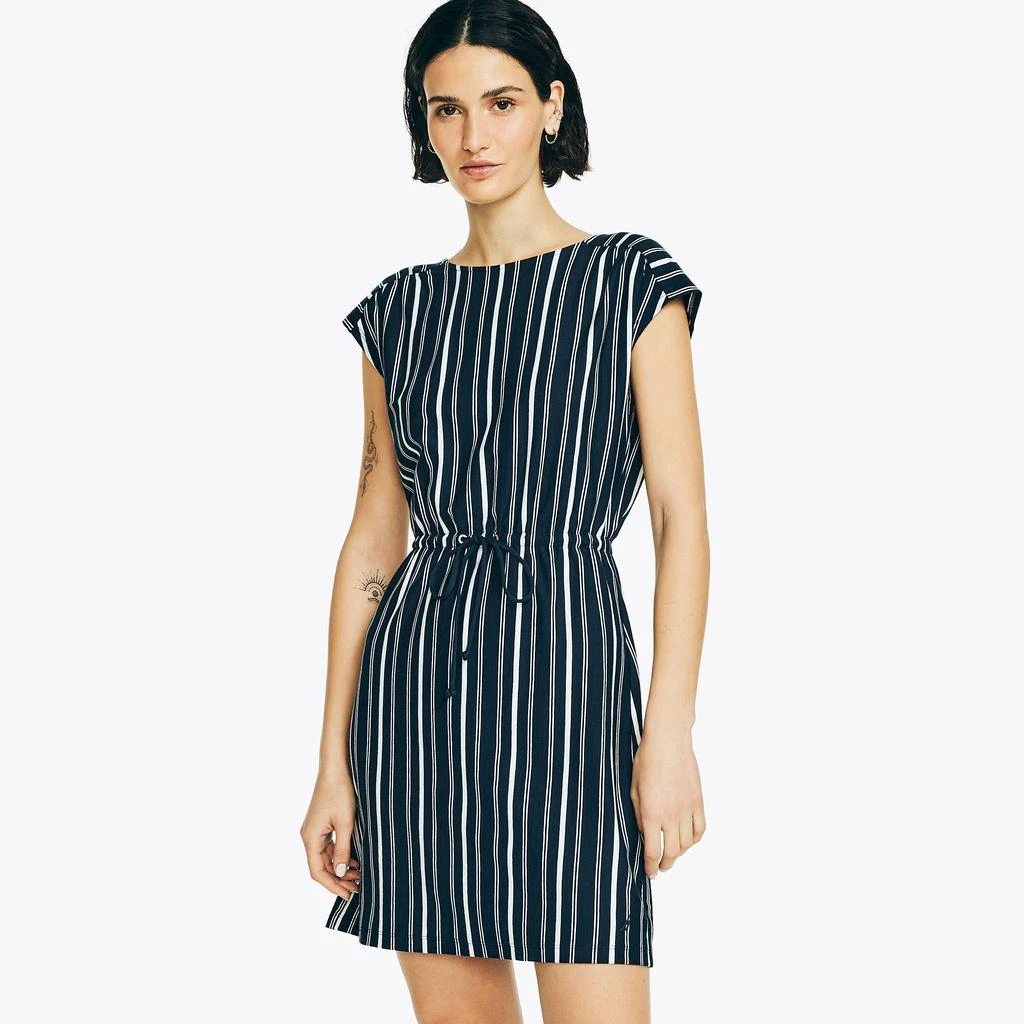 商品Nautica|Nautica Womens Sustainably Crafted Striped Criss-Cross Dress,价格¥256,第1张图片