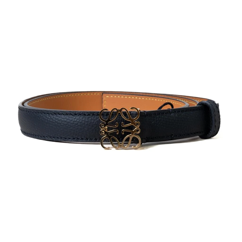 商品Loewe|Loewe Anagram Smooth Calfskin Brass Belt Black,价格¥4140,第1张图片