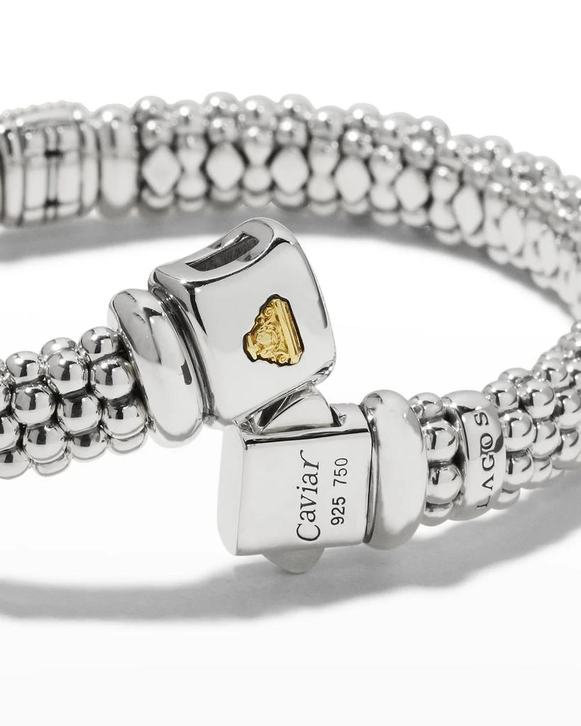 商品LAGOS|Silver Caviar Bracelet with 18k Gold, 9mm,价格¥12493,第4张图片详细描述
