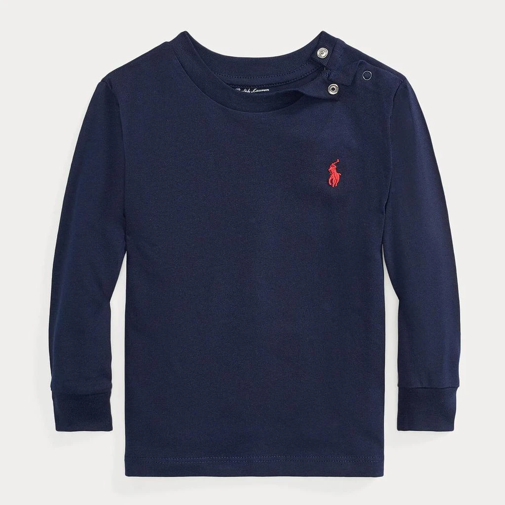 商品Ralph Lauren|Polo Ralph Lauren Baby Long Sleeved Top - Cruise Navy,价格¥217,第1张图片