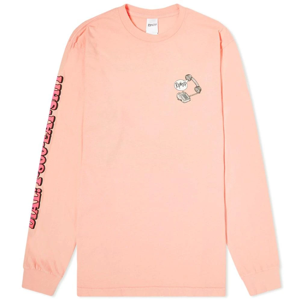 商品RIPNDIP|RIPNDIP Long Sleeve Attitude Print Top,价格¥200,第1张图片