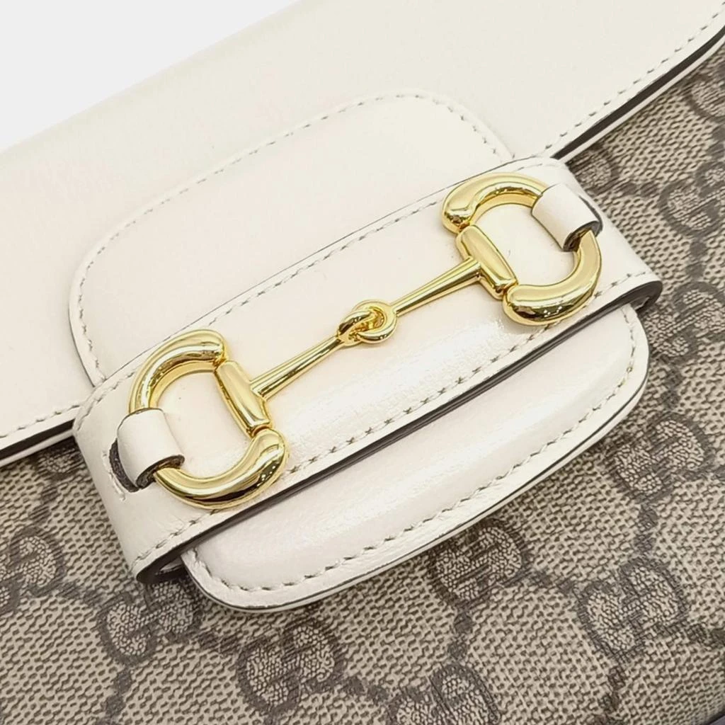 商品[二手商品] Gucci|Gucci Beige Cream Canvas and Leather Horsebit 1955 Mini Bag,价格¥13333,第2张图片详细描述
