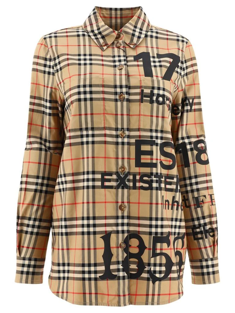 商品Burberry|Burberry Horseferry Checked Long-Sleeved Shirt,价格¥3775,第1张图片