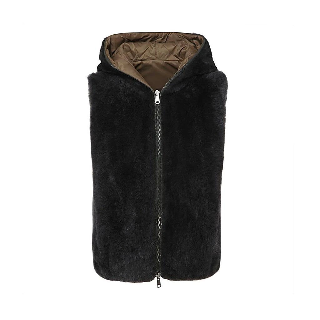 商品Brunello Cucinelli|Brunello Cucinelli Reversible Zip-Up Hooded Gilet,价格¥31623,第1张图片