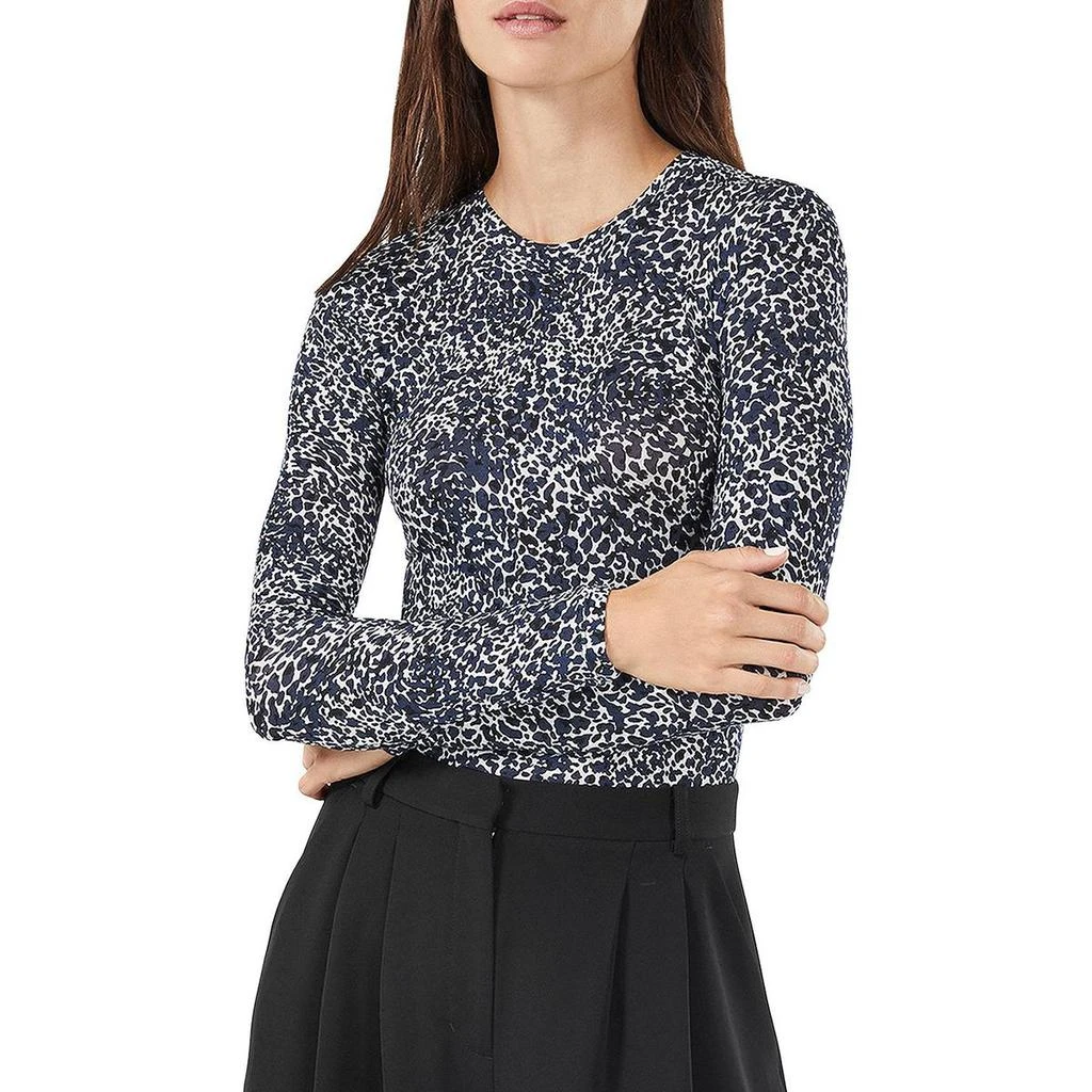 商品BCBG|BCBGMAXAZRIA Womens Printed Crewneck Pullover Top,价格¥152,第1张图片