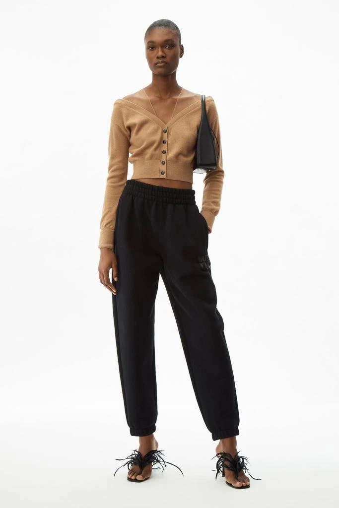 商品Alexander Wang|T BY ALEXANDER WANG WOMEN FOUNDATION TERRY CLASSIC SWEATPANT WITH PUFF PAINT LOGO,价格¥695,第1张图片